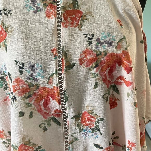 Floral Cold Shoulder MIDI Dress - Picture 12 of 15